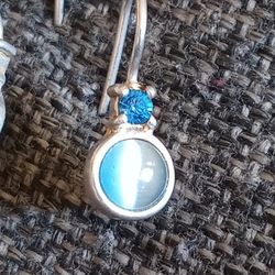 Aretes De Sterling Silver 925 Con Piedras Originales 