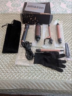 5 in 1 professional ceramic curling wand.