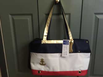 New Red, White & Blue Nautical Style Soft Per Carrier -up to 11 lbs