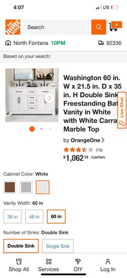 Open Box Bathroom Vanity 