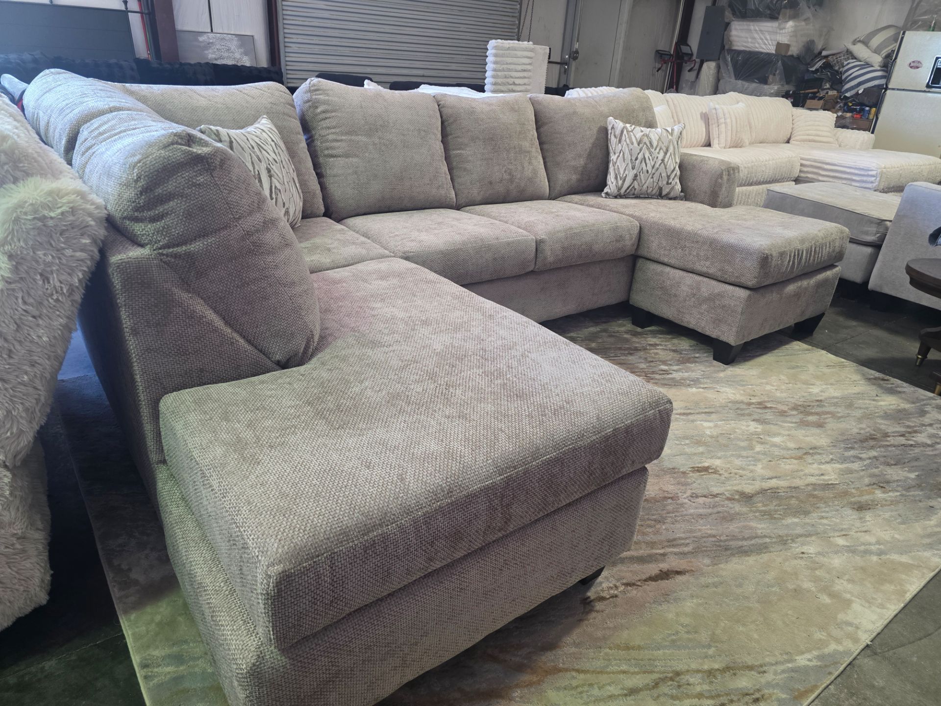 Brand New Byers Market Cody Bora Flax 3pc Sectional Sofa (In stock in Flax and Granite)