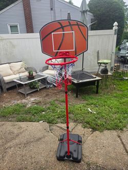 Children's height adjustable basketball hoop price firm