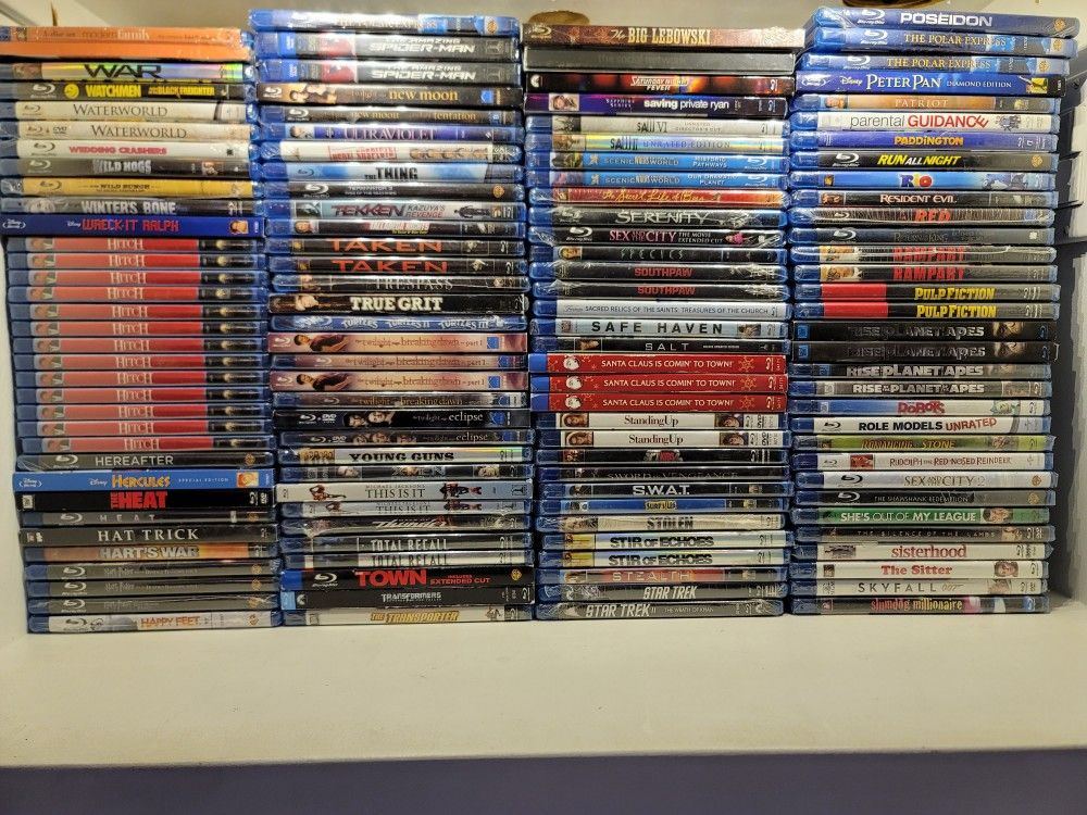 $7 EACH BLU RAY MOVIES. THESE MOVIES ARE NEW AND UNOPENED.  BLU RAY  ONLY. NO DIGITAL. $7 EACH OR TRADE.