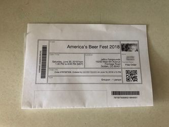 Ticket to America’s Beer Fest this weekend