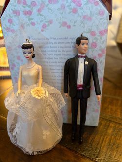 Barbie and Ken Wedding Day Ornament Set