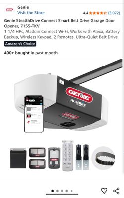 Visit the Store
4.4
4.4 out of 5 stars
(5,072)
Genie StealthDrive Connect Smart Belt Drive Garage Door Opener, 7155-TKV