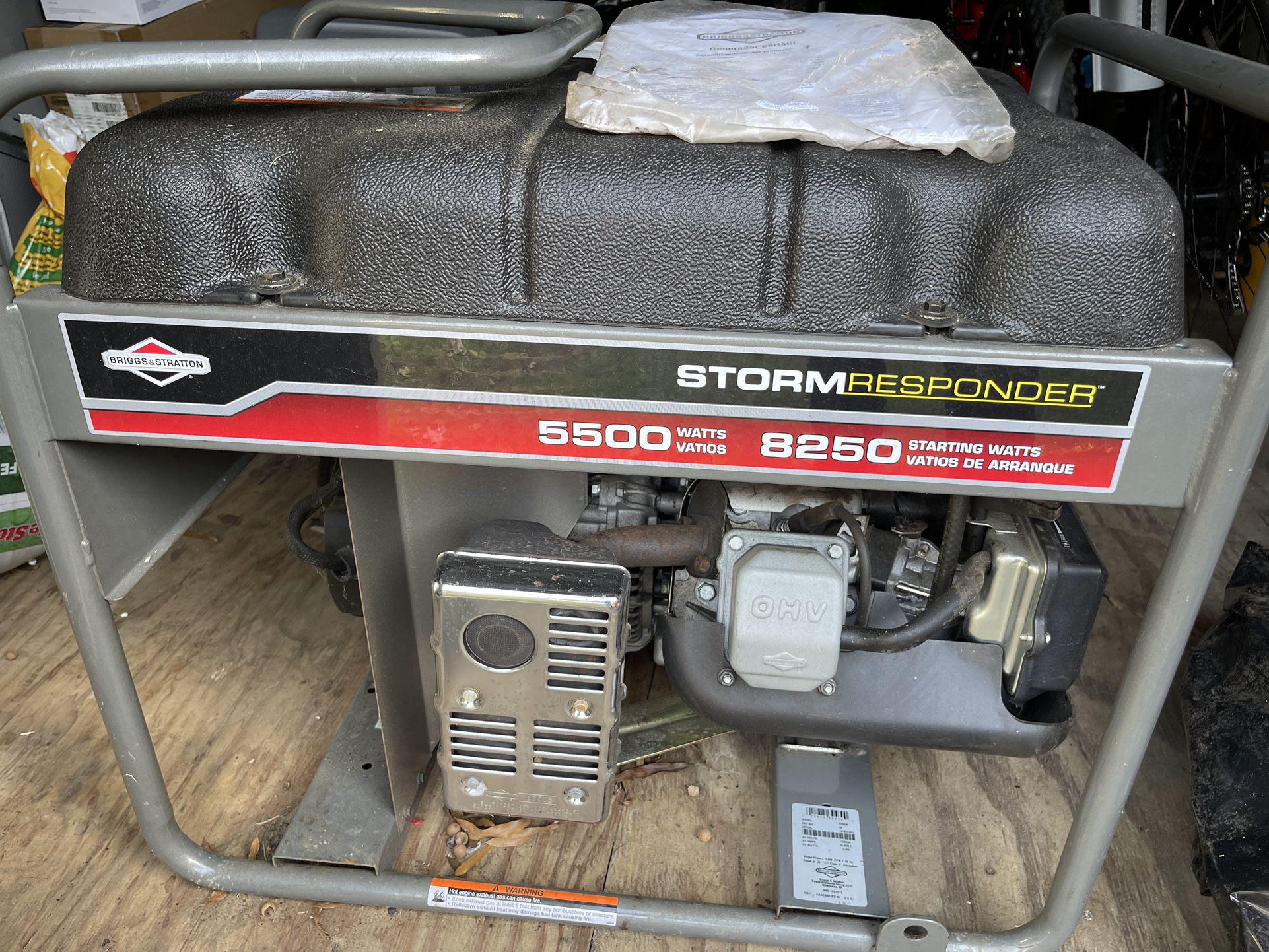 Briggs & Stratton 5500watt Storm Responder Generator w/ Cord #030430 OFFERS ACCEPTED 