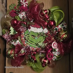 Handmade Grinch Wreath