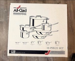 All-Clad d5 Brushed Stainless 10-Piece Cookware Set Induction w/ Lids