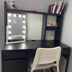 Vanity Desk Set (3 Drawers + Storage)