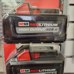 Milwaukee 6.0ah High Output Battery 2 Pack