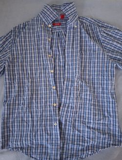Mens izod blue plaid button down
