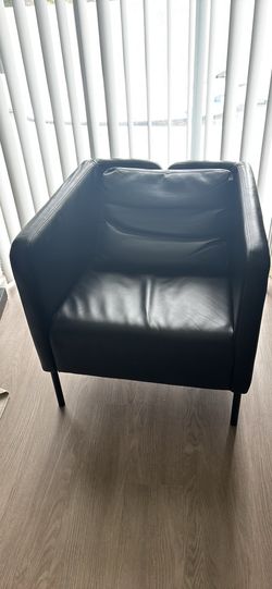 Black leather chair