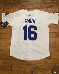 Will smith White Grey World Series Dodgers Jersey Men
