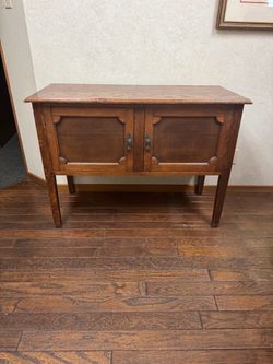 Circa 1920 British Oak server cabinet