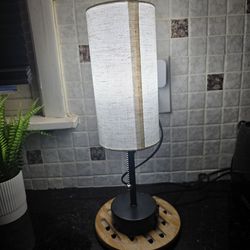 15" Lamp with Pull Chain, Table Lamps for Night stands,Desk Reading Light AC Outlet Nightstand Lamp for Living Room Decor/Dorm/Office Bulb Included