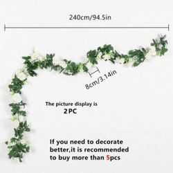 3 PCs / 3 PCs  Artificial Rose Vine Flower Basket Wedding Decoration Birthday Party Party Party Site Decoration Home Dining Room Bedroom Window 
