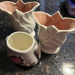 3 Vintage Vases Catalina Pottery 1 Unkown 