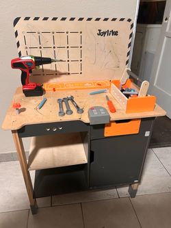 Joylike Wooden Play Workbench with Tools & Accessories