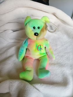 1996 Ty Beanie Baby "Peace the Bear"