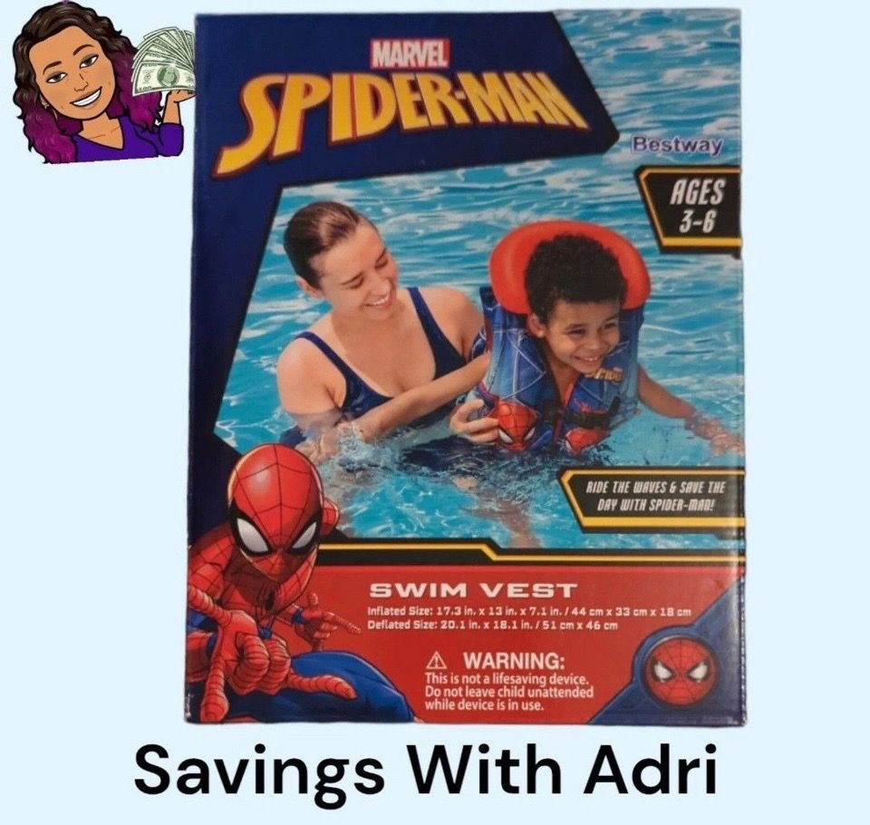 Spider-Man Marvel Swim Vest for Ages 3-6 Pool Float