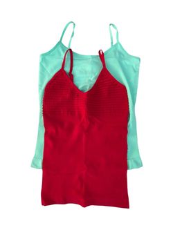 New Set of 2 Women's Spaghetti Strap Cami Tops, One Size