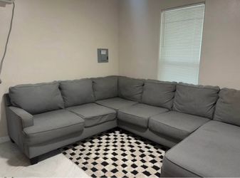 Big Grey U Sectional