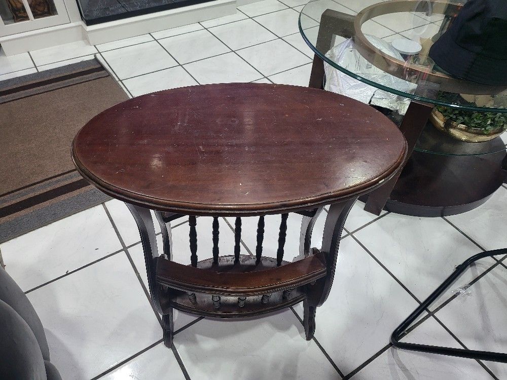 Side Table with Newspaper Rack Console Table Sofa Table