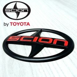 Scion TC Red-Black [TRD] Stealth Badge Logo, Grill/Trunk Semi-New
