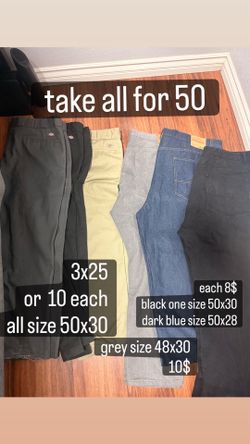 Jeans for work or regular use size 50x30 size 50x28 size 48x30