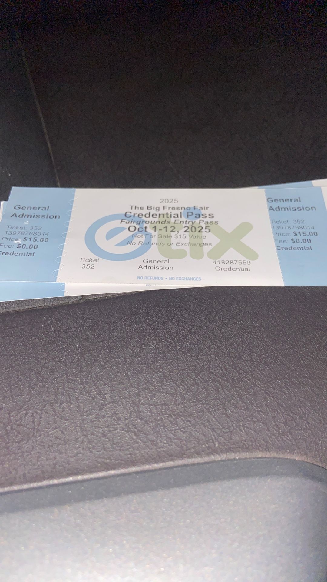 Fresno Fair Tics - 5 Tics