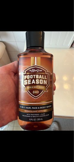 Bath and body works. The men’s shop football season 3-in-1 hair, face and body wash 10oz