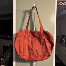 Lightweight orange tote bag