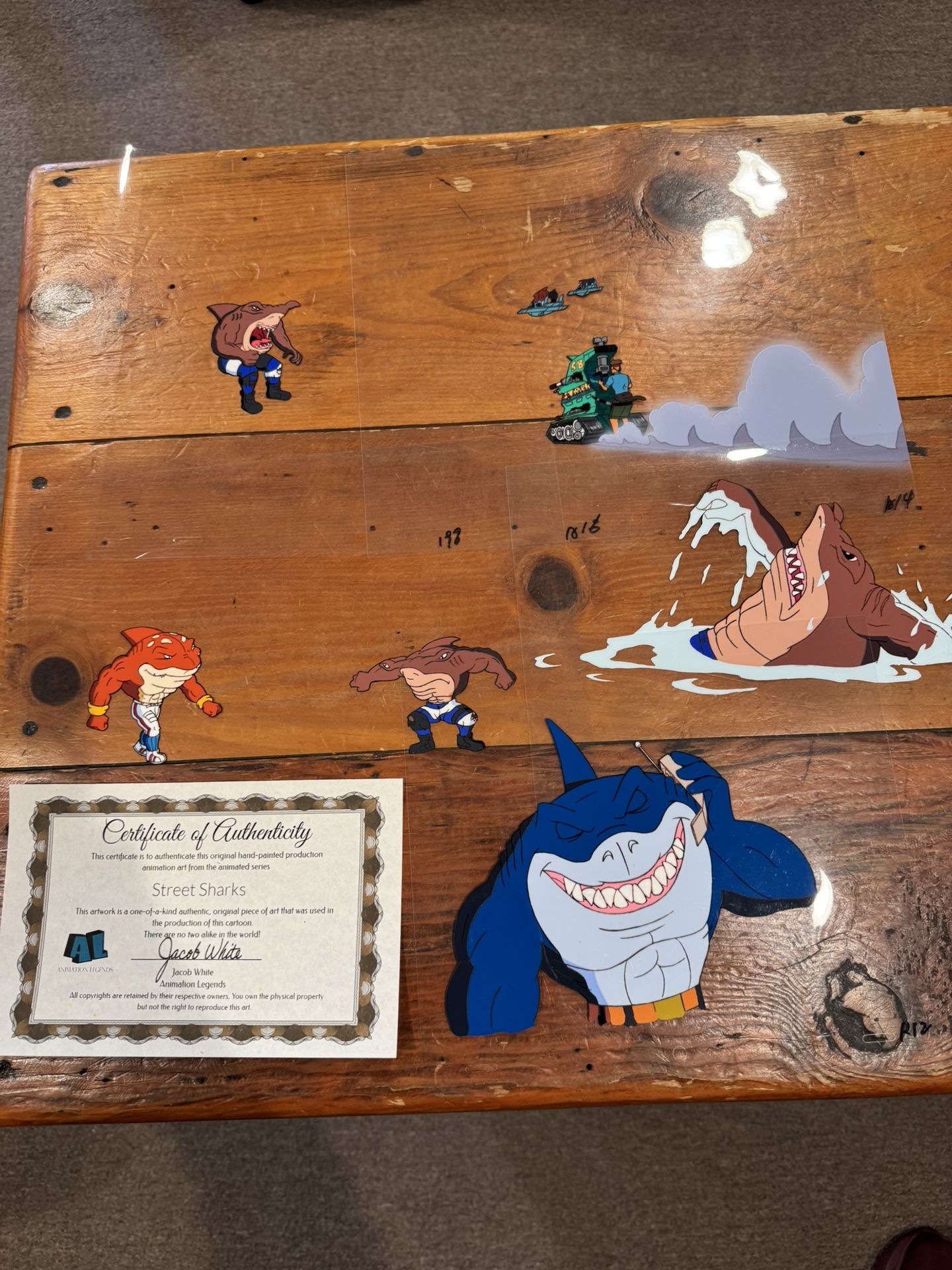 Street Sharks Original Animation Art (5 Pack) – Certified by Animation Legends