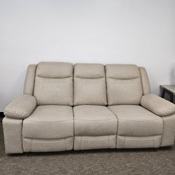 Fabric Sofa with 2 power recliners 