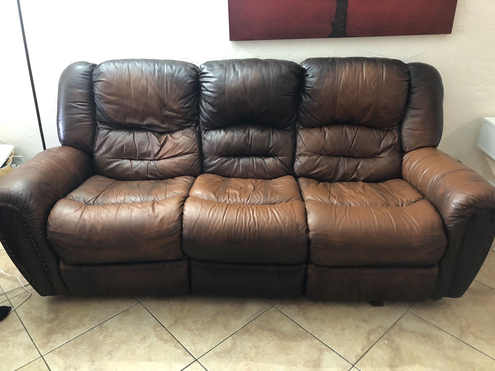 Brown Leather Couches