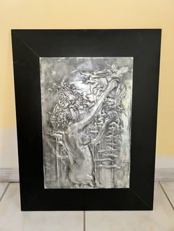 Metal Repoussé Wall Art Plaque 