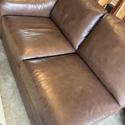 LAF Leather Loveseat 