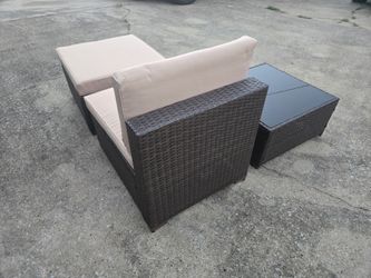 New wicker patio set