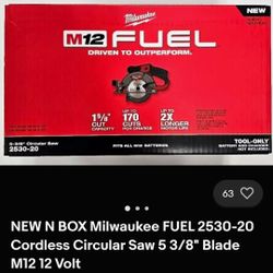 Brand New Milwaukee Fuel M12 Circular Saw 5 3/8"