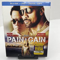 Pain & Gain (Blu-ray/DVD/2013) Mark Wahlberg, Dwayne Johnson with Slipcover