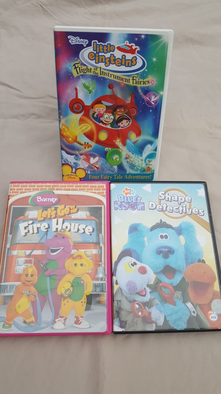 KID's DVDS LITTLE EINSTINS, BLUES CLUES,BARNEY
