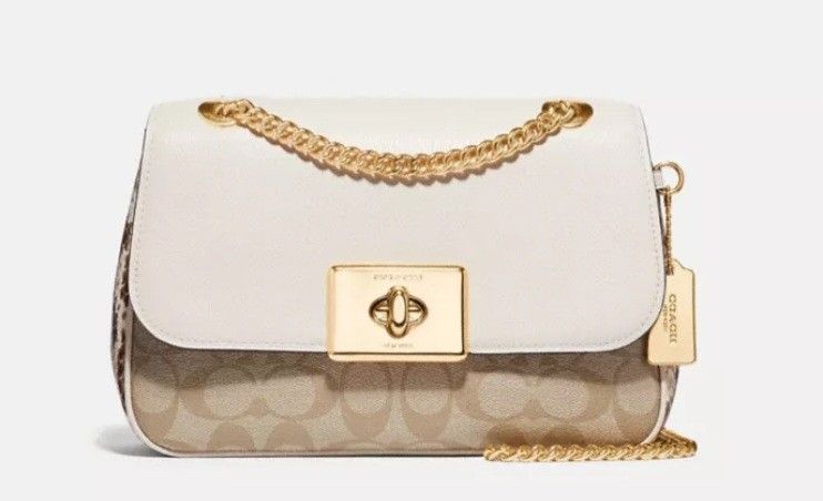 Coach Cassidy Crossbody In Signature Canvas In White