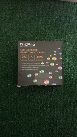 NicPro Self-Adhesive Rhinestone Stickers – 4,125 Pieces, 25 Colors, 3 Sizes 
