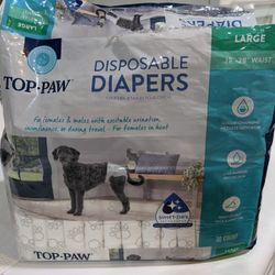Top•Paw Large Disposable Dog Diapers 
