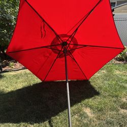Outdoor Patio Umbrella 7.5 ft. In Ruby Red