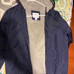 Kids Navy blue Rain Jacket large 