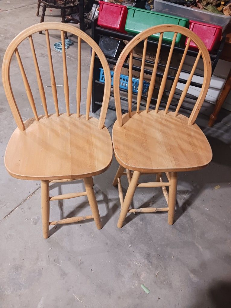 Real Wood swivel Bar Stools