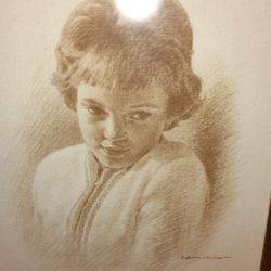 1962 Original Pencil Etching Artwork