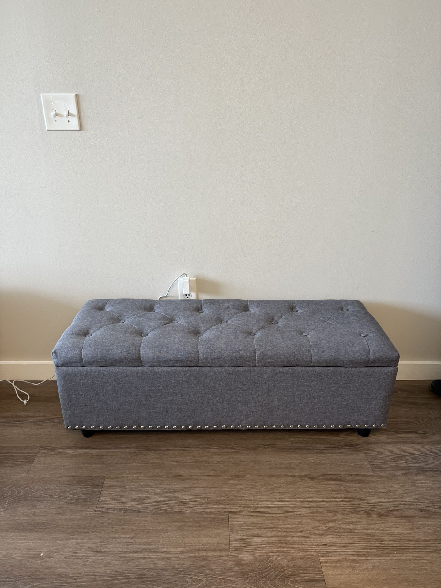Grey ottoman